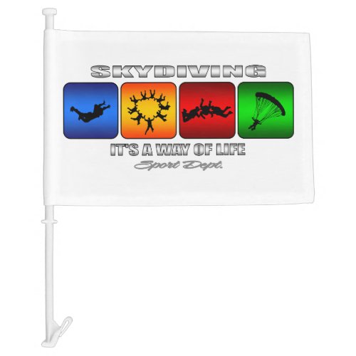 Cool Skydiving It Is A Way Of Life Car Flag