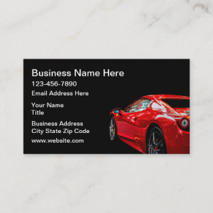 Cool Sleek Modern Automotive Business Cards