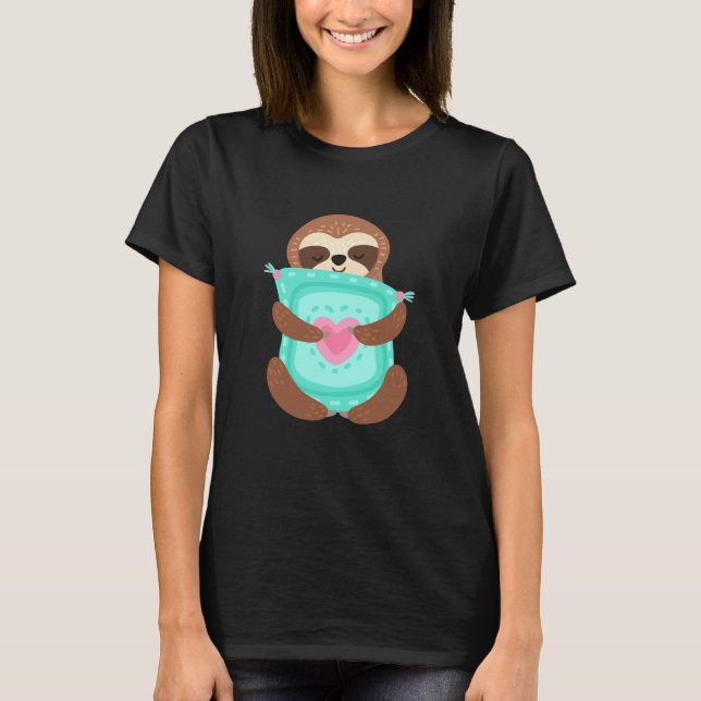 Cool Sleepy Sloth Lazy Zoo Animal Sloths T-Shirt (Front)