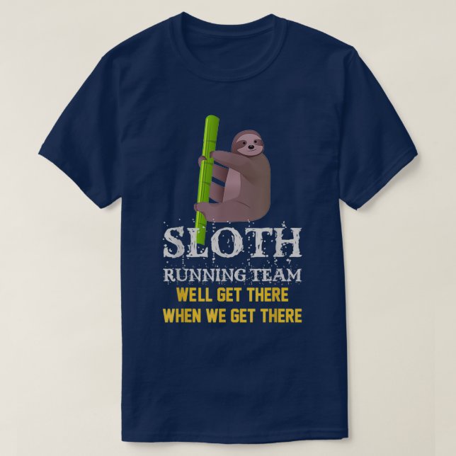 Cool Sloth Running Team  T-Shirt (Design Front)