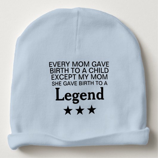 Cool Smart Cute Funny Quotes Baby Beanie (Back)