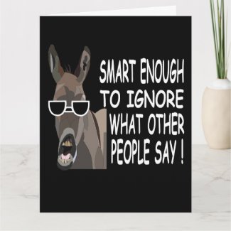 Cool Smart Donkey Greeting