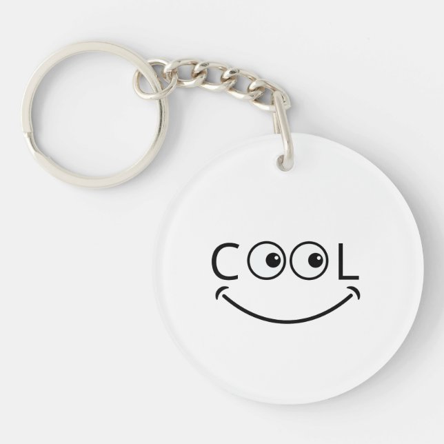 Cool Smiley Face Keychain (Front)