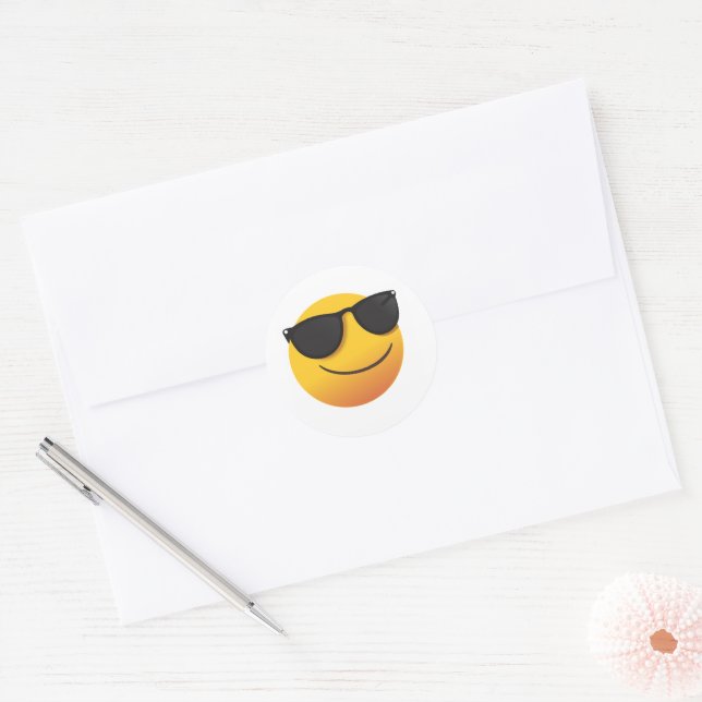 Cool Smiley Sticker | Fun Emoji Design (Envelope)
