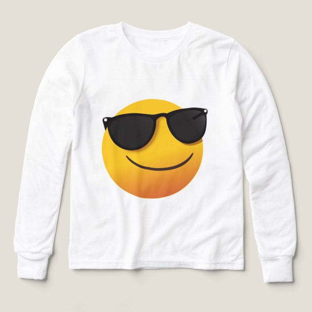 Cool Smiley Sweatshirt | Fun Emoji Graphic Design Tri-Blend Shirts (Design Front)