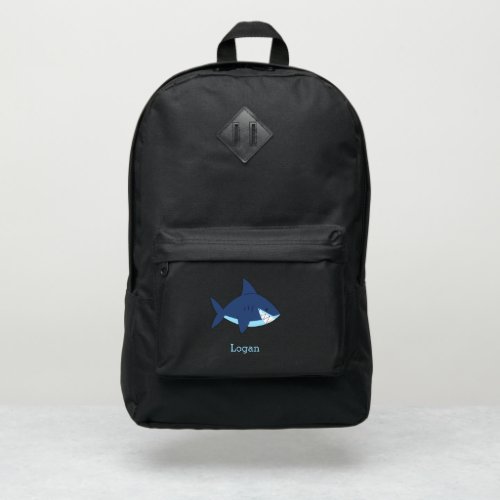 Cool Smiling Blue Shark Port Authority Backpack
