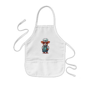 Cool Smiling Chef Cow Cute Farm Animal Kids' Apron