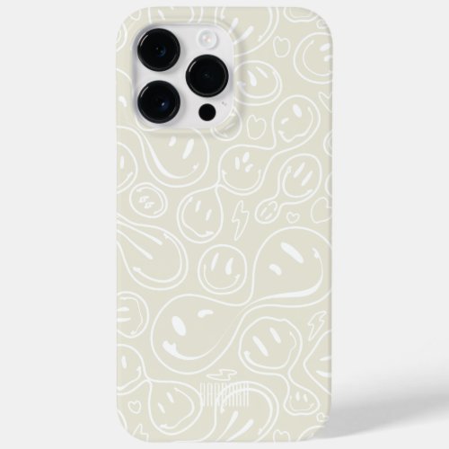 Cool Smiling Face Melting Smile Pattern vanilla Case_Mate iPhone 14 Pro Max Case