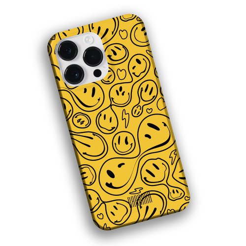 Cool Smiling Face Melting Smile Pattern yellow Case_Mate iPhone 14 Pro Max Case