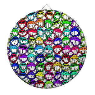 Cool Smiling Faces Dart Board