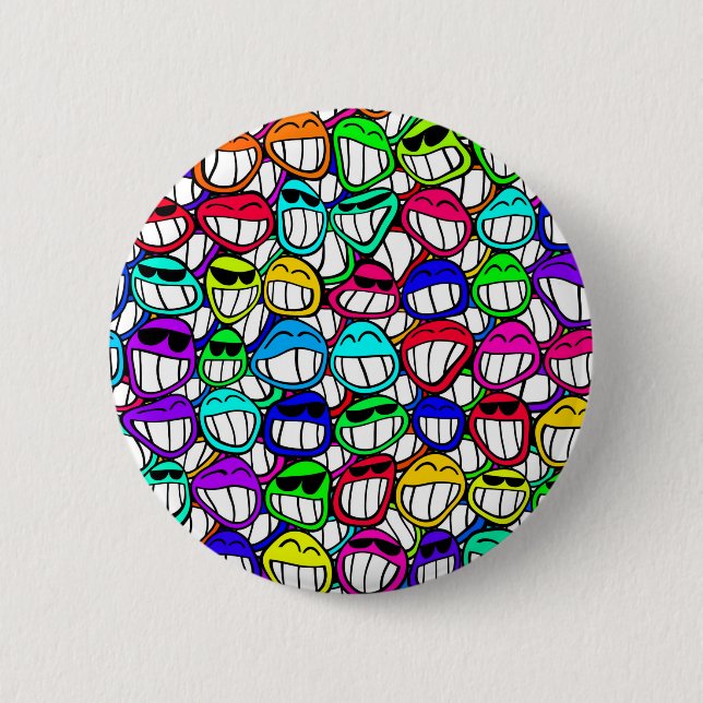 COOL SMILING FACES GROUP BUTTON (Front)