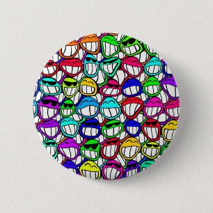 COOL SMILING FACES GROUP BUTTON
