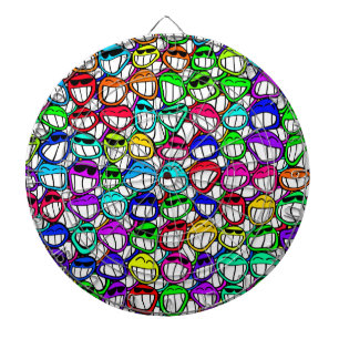 COOL SMILING FACES GROUP DART BOARD