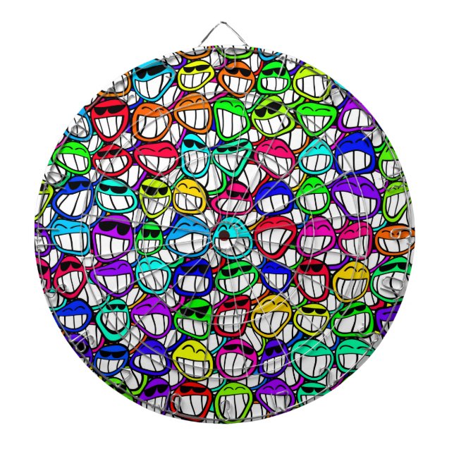 COOL SMILING FACES GROUP DART BOARD (Front)