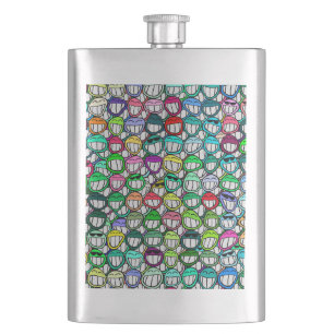 COOL SMILING FACES GROUP FLASK
