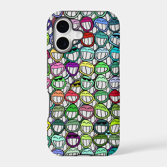 COOL SMILING FACES GROUP IPHONE CASE (Back)