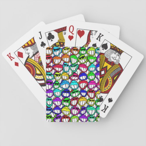 COOL SMILING FACES GROUP PLAYING CARDS