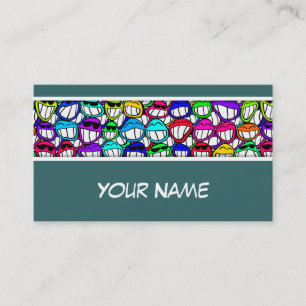 COOL SMILING FACES GROUP + your text & ideas Business Card