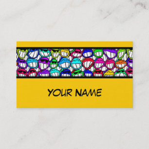 COOL SMILING FACES GROUP + your text & ideas Business Card