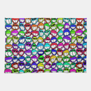 Cool Smiling Faces Kitchen Towel