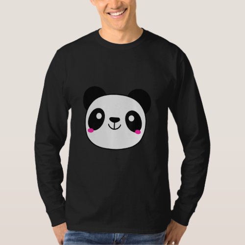 Cool Smiling Panda Wildlife Forest Pandas Zoo Anim T_Shirt