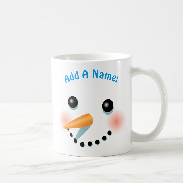 Cool Smiling Snowman Cartoon Coffee Mug (Right)