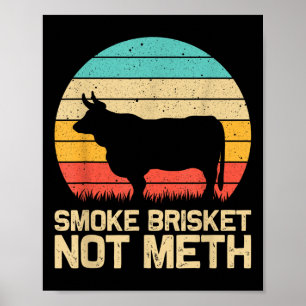 Cool Smoke Brisket Not Funny Grilling Gift Men Wom Poster