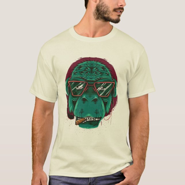 cool-smoking-monkey T-Shirt (Front)