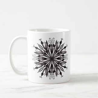Cool Snakes Black And White Botanical Gothic Coffee Mug