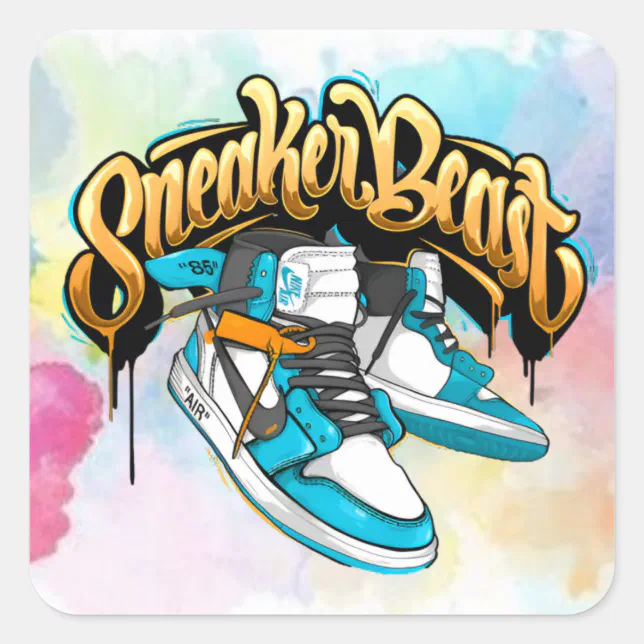 cool sneaker glossy sticker | Zazzle