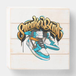 cool sneaker wood wall art wooden box sign