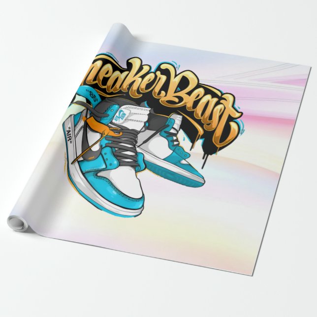 cool sneaker wrapping paper (Unrolled)