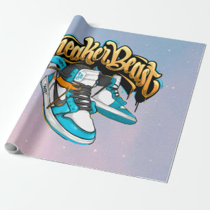 cool sneaker wrapping paper 