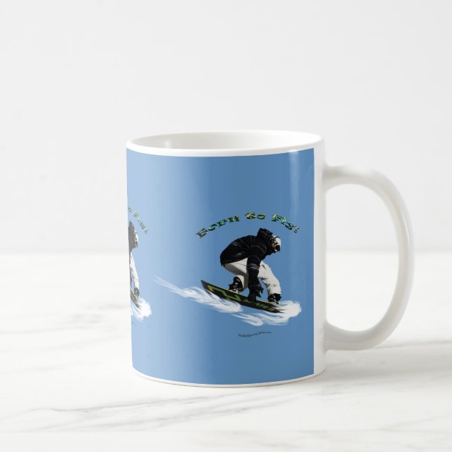 Cool Snow Boarder Winter Sports Drinking Mug (Right)