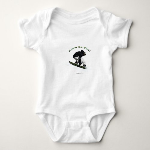 Cool Snow Boarder Winter Sports Theme Baby Bodysuit