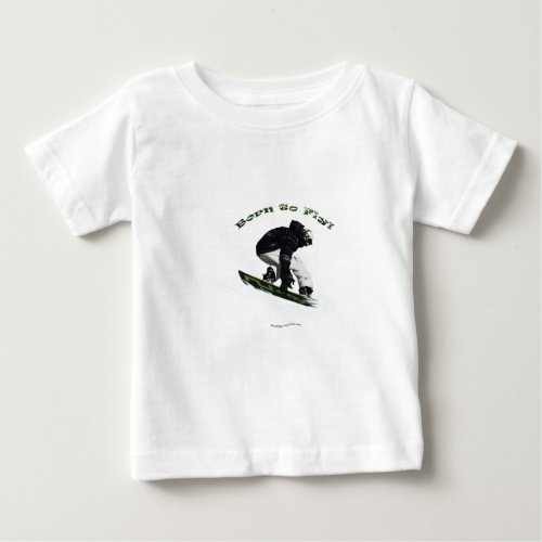 Cool Snow Boarder Winter Sports Theme Baby T_Shirt