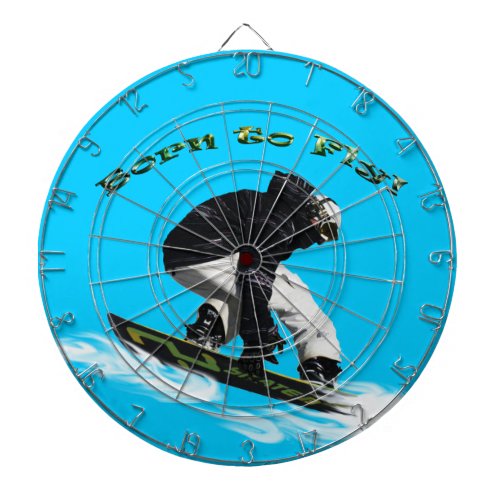 Cool Snow Boarder Winter Sports Theme Dartboard With Darts