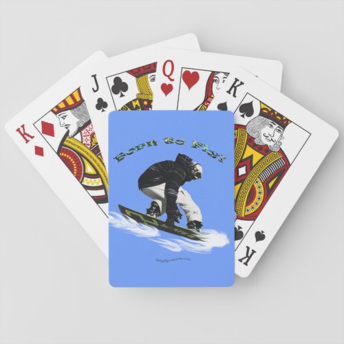 Cool Snow Boarder Winter Sports Theme Poker Cards