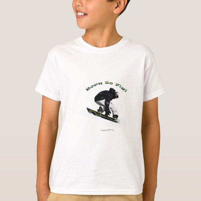 Cool Snow Boarder Winter Sports Theme T-Shirt (Front)