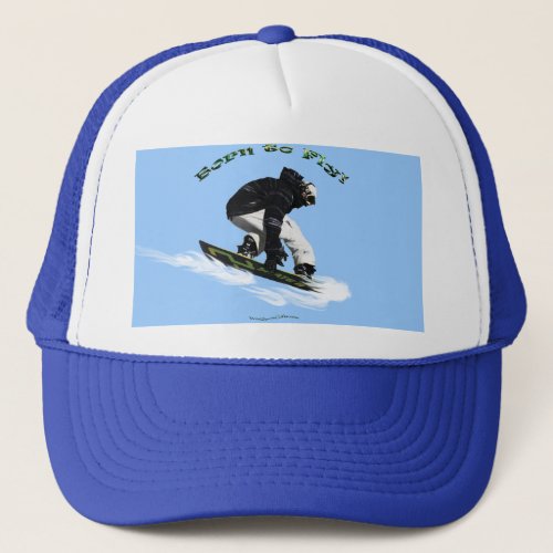 Cool Snow Boarder Winter Sports Theme Trucker Hat