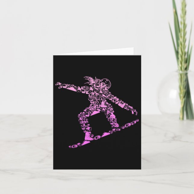 Cool Snowboarder Apparel And Gift Ideas Women Girl Card (Front)