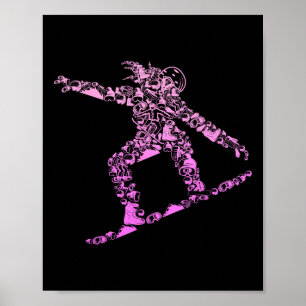 Cool Snowboarder Apparel And Gift Ideas Women Girl Poster
