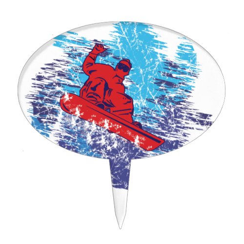 Cool Snowboarder Cake Topper