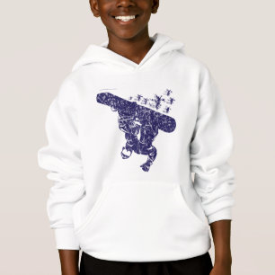 Cool Snowboarder catching High Snow Drifts Hoodie