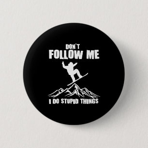 Cool Snowboarding Art For Men Women Snowboard Snow Button