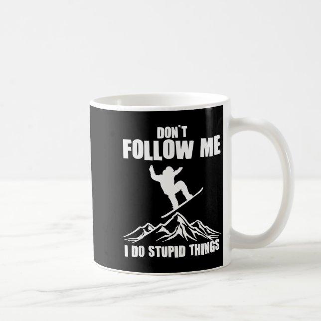 Cool Snowboarding Art For Men Women Snowboard Snow Coffee Mug (Right)