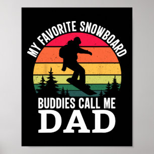 Cool Snowboarding Design For Men Dad Snowboard Sno Poster