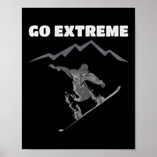 Cool Snowboarding Design  Poster (Front)