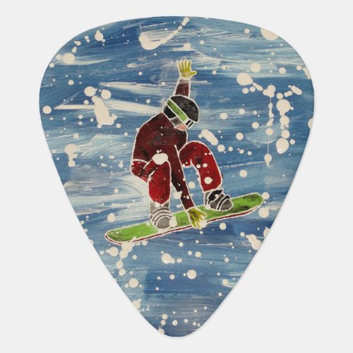 Cool Snowboarding Groverallman Guitar Pick