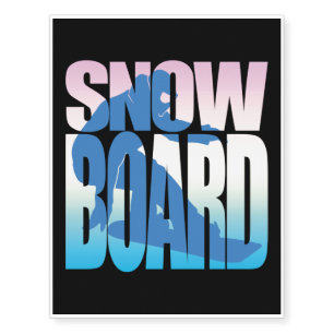 Cool Snowboarding Snowboarder Winter Sports Gift Temporary Tattoos